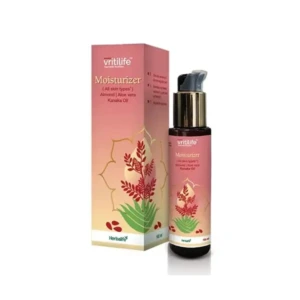 Vritilife Ayurvedic Moisturizer for All Skin Types with Almond, Aloe Vera & Kanaka Oil – Herbal Hydrating Cream for Men & Women – 100ml 1