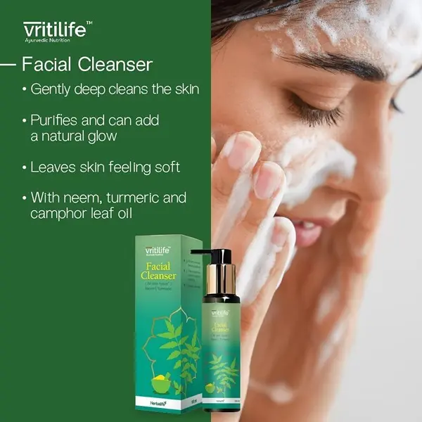 Vritilife Face Wash (100ml) and Moisturizer (100ml) Combo, Aloe Vera, Almond, Neem, Turmeric, Kanaka Oil, For all Skin Types, 100% Organic 6