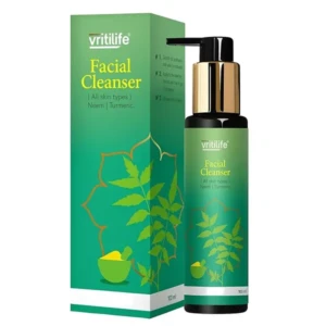 Vritilife Facial Cleanser With Neem And Turmeric, 100ML, For All Skin Types 1