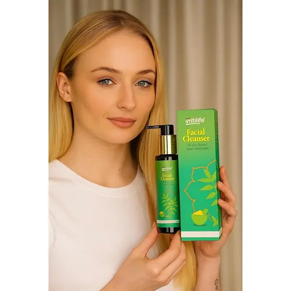 Vritilife Facial Cleanser With Neem And Turmeric, 100ML, For All Skin Types 4