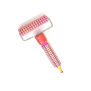 Wooden Foot Acupressure Massager Roller Manual 6 Pointed Wheel Brown with T Shape Roller Massager for Face