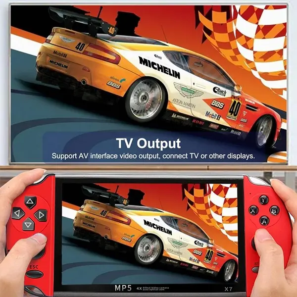 X7 Plus 4.3 Retro Game Console – 8GB Storage, Portable Handheld Gaming Device, HD Screen 6
